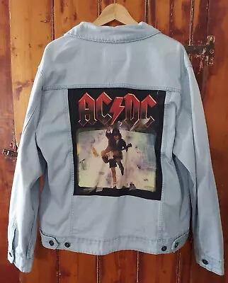 Buy AC/DC Cotton On Mens Denim Jacket L Large Rock And Roll Blow Up Your Video Retro • 24.78£