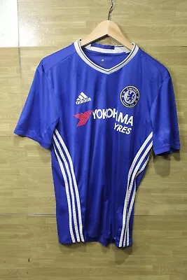 Buy ADIDAS Chelsea FC 2016-17 Home Football T-Shirt Size M Mens No Name On Back • 21.99£