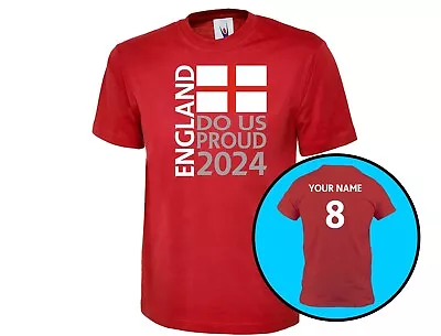 Buy Do Us Proud England Football Supporters 2024 Unisex Euros T-Shirt 11 Colours • 10.24£