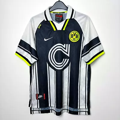Buy Original Borussia Dortmund 1996-1997 Away European UCL Football Shirt Nike • 429.99£
