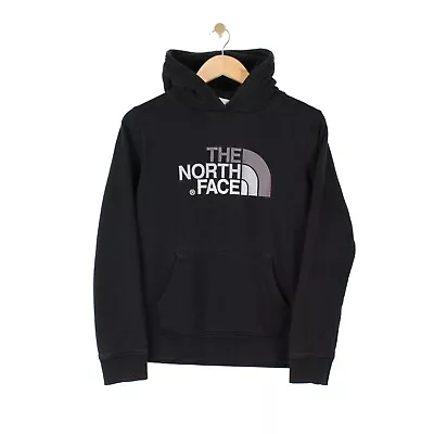 Buy North Face Hoodie Spell Out Sweatshirt Black Embroidered Regular Fit XL Youth • 14.99£