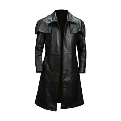 Buy Men Fallout Vegas NCR Ranger A7 Duster Coat Long Coat Faux Leather Jacket Coat • 25.44£