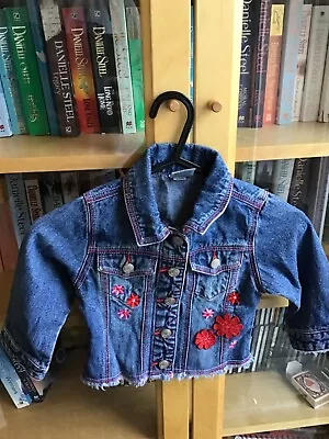 Buy Girls 2 Years Pumpkin Patch Embroidered Denim Jacket • 3.99£