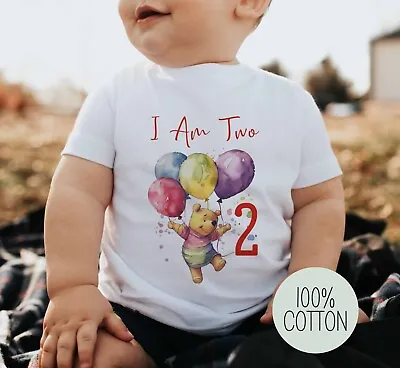 Buy Baby~toddler~birthday~t Shirt*personalised~ I Am  One ,two Pooh Bear Balloons • 7.99£