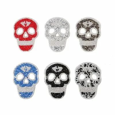 Buy Rhinestone Skull Biker Patch Patches Iron On Alphabet Embroidery Clothes • 2.79£