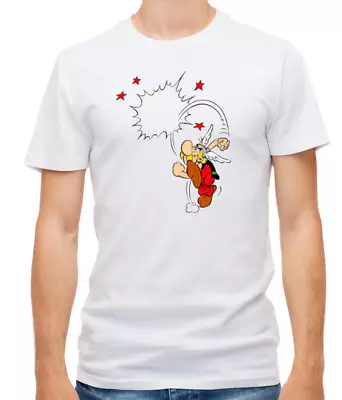 Buy Asterix  White/Black Short Sleeve Men T Shirt H513 • 9.98£