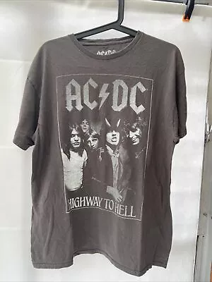 Buy AC/DC Highway To Hell Mens Band T-Shirt Grey Size Medium • 14.99£