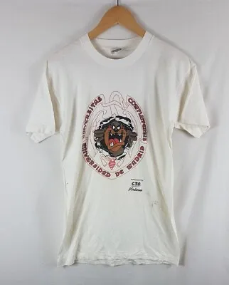 Buy TAZ Mens T Shirt Medium M Vintage Single Stitch Vtg 90s White Looney Tunes  • 9.95£