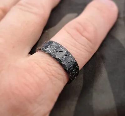 Buy Titanium Steel Ring For Men & Women Nordic Viking Ancient Runes Ring Engraved • 9.99£