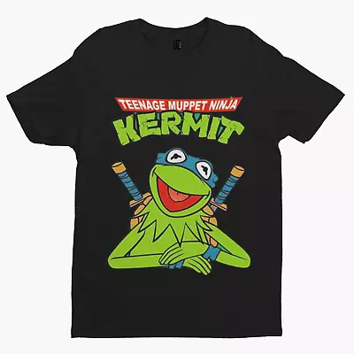 Buy Teenage Muppet Ninja Kermit T-Shirt - Muppets Funny Retro Cool Cartoon Turtle • 8.39£