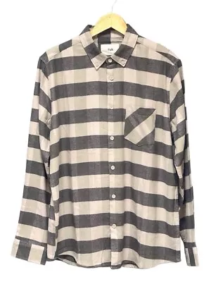 Buy Mens Folk Bobby Shirt Long Sleeve Check Casual Smart Flannel Norse Size 4 Large • 54.50£