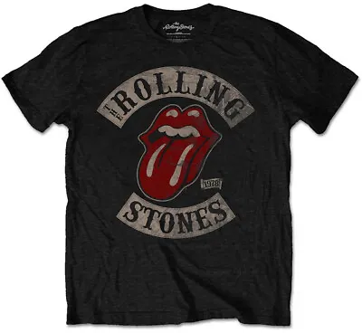 Buy Rolling Stones Tongue Patch 1978 Black T-Shirt Plus Sizing OFFICIAL • 15.19£