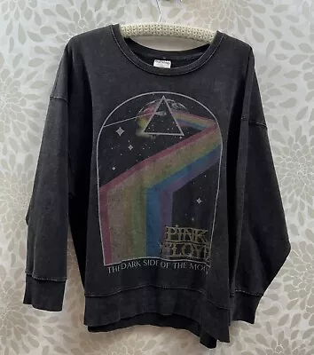 Buy Pink Floyd Womens XXXL 3XL Band Sweatshirt Long Sleeve Top Black Dark Side Moon • 16.53£