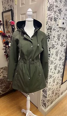 Buy Women's LAUREN - RALPH LAUREN Green Hooded Cinch Waist Jacket Size S  GUC • 23.62£