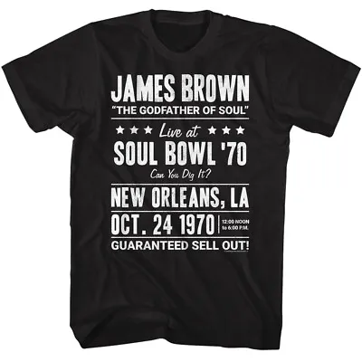 Buy James Brown The Godfather Of Soul New Orleans Live Soul Bowl 1970 Men's T Shirt • 43.48£