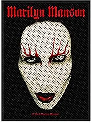 Buy Marilyn Manson Face Sew On Cloth Patch 100mm X 75mm  (rz) • 3.99£