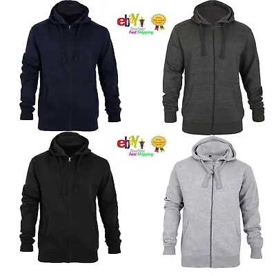 Buy Men's Zipper Casual Gym Adult Top Fleece Plain Hoodie Sweatshirt Hooded M-4XL • 8.82£