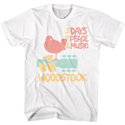 Buy Woodstock 1969 3 Days Of Peace & Music Men's T Shirt Rock & Soul Music Merch • 40.39£