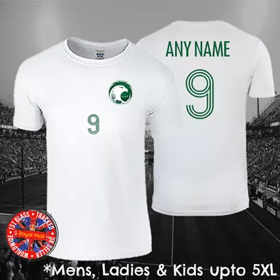 Buy Saudi Arabia Personalised Football Fans T-shirt Mens Ladies Kids World Cup Qatar • 9.99£