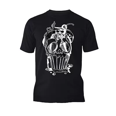 Buy Halloween Horror Cupcake Skull Graffiti Stencil Art Scary Official Men's T-Shirt • 24.99£