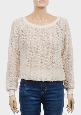 Buy Ex New Look Cream/champagne Sparkle Bobble Knit Jumper Snowy Christmas Warm • 7.99£