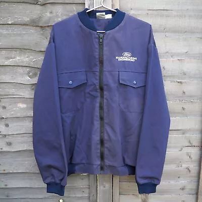 Buy Ford Engineering Manufacturing Vintage Navy Blue Bomber Chore Jacket Size UK XL • 33.99£