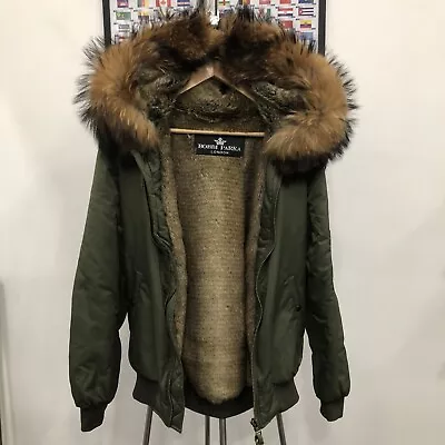 Buy Men’s Authentic Bobbi Parka Green Parka Jacket With Fur Hood • 595£
