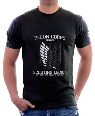 Buy AOT Attack On Titan Recon Corps Printed Cotton T-shirt OZ9707 • 13.95£