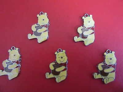 Buy Winnie The Pooh Charms Pendants Enamel Metal Jewellery Making • 4.59£