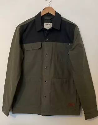 Buy Mens VANS OFF THE WALL Green Cotton Drill Chore Jacket UK M - CG N42 • 25£