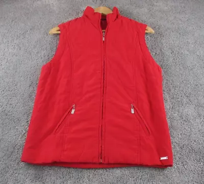 Buy Black Pepper Jacket/Vest 10 Sleeveless Zip Up Red Pockets Adult Womens • 11.38£