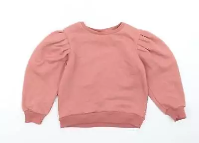Buy Matalan Girls Pink Polyester Pullover Sweatshirt Size 7 Years - Balloon Sleeve • 3£