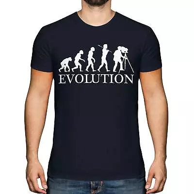 Buy Retro Photographer Evolution Of Man Mens T-shirt Tee Top Gift • 9.95£