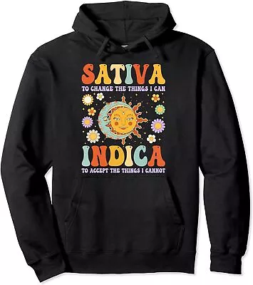 Buy Sativa To Change Things, Indica Accept Things Design Pullover Hoodie  • 54.23£
