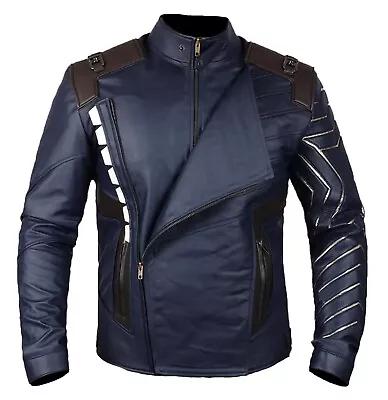Buy Men's Avengers Infinity War Bucky Barnes Winter Soldier Genuine Leather Jacket • 149.99£