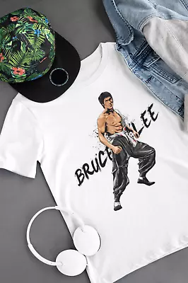 Buy Bruce Lee T-Shirt Karate Fighter MMA Boys Girls Movie Retro Tee Children Scared • 6.99£