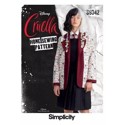 Buy Simplicity Sewing Pattern S9342 Unisex' Disneys Cruella Jacket Costume Halloween • 16.50£