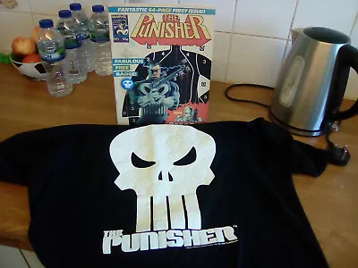 Buy The Punisher Comic #1. 1989  Marvel Badge  & T-shirt L  + Dvd Just Reduced • 13£