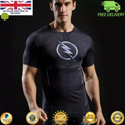 Buy Mens Compression Top Workout Cross Fit MMA Cycling Running Gym Active Cosplay  • 6.99£