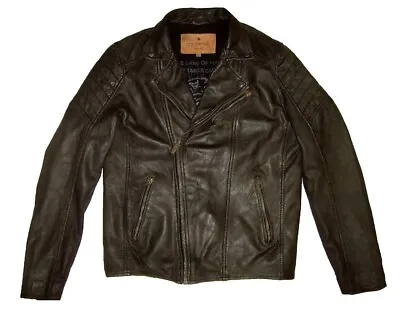 Buy Goosecraft Black Soft & Thin Real Leather Biker Bomber Jacket M • 19.90£