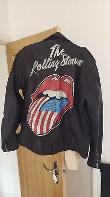 Buy Rolling Stones X Tommy Hilfiger Black Leather Jacket • 387£