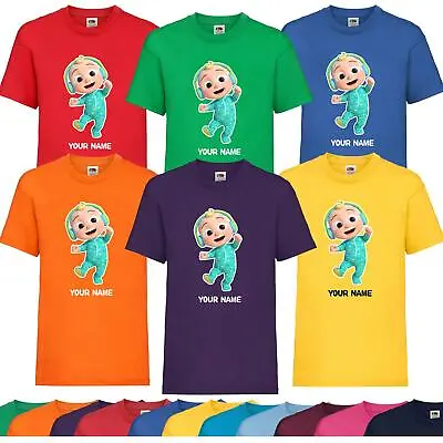 Buy Kids Boys Girls Personalised Name Cocomelon T-shirt Birthdays Nursery Rhyme Tee • 4.75£