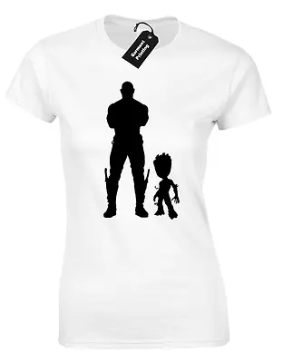 Buy Guardians Drax + Groot Ladies T Shirt Funny Film Star Lord Sci Fi Film Galaxy  • 7.99£