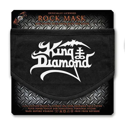 Buy King Diamond Logo Black Face Mask OFFICIAL • 10.59£