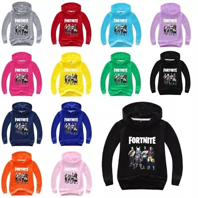 Buy Kids FORTNITE Print Hoodie Casual Sweatshirt Youtuber Pullover Jumper Tops Gift • 11.99£