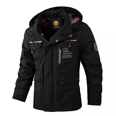 Buy Mens Fall Windbreaker Jacket Outdoor Waterproof Sports Climbing Jacket Warm Coat • 24.99£