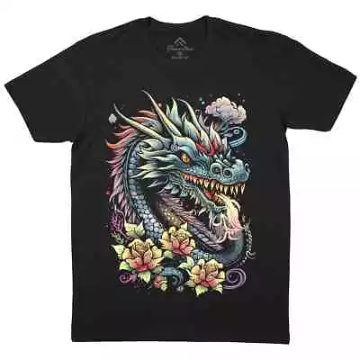 Buy Dragon Flowers Mens T-Shirt Horror Art Japanese Chinese Hydra Fire E189 • 12.49£