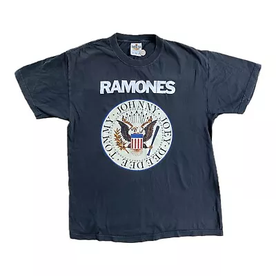 Buy Early 2000’s The Ramones Vintage Black Punk Rock T-Shirt Size L. Johnny Joey • 39.99£