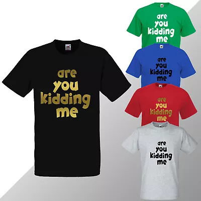 Buy  New ARE YOU KIDDING ME T-shirt KidsYoutuber Merch Slay Gold Black White Tee Top • 6.99£