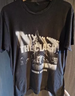 Buy The Clash T Shirt Punk Rock Band Merch Tee London Calling Size L Joe Strummer • 14.50£
